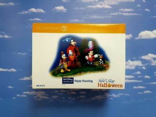 DEPT 56 Snow Village Halloween Disney Showcase HAPPY HAUNTING Mickey,  Goofy 2