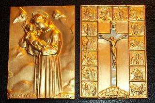 By F.  S.  Italy St.  Anthony Of Padua Crucifix Jesus Stations Of The Cross Design