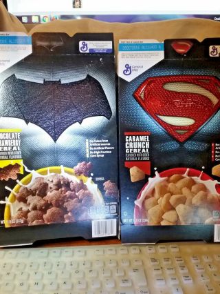 Limited Edition - Both Batman V Superman - " Dawn Of Justice " Cereal Boxes (two)