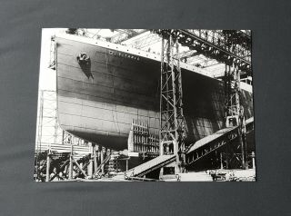 Photograph Showing White Star Line Titanic Under Construction At Belfast