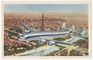 Air France - Lockheed Constellation - C1960 Postcard - P/used France To Usa