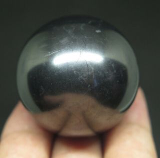 36mm 1.  9oz Natural Black Shungite Crystal Sphere Ball
