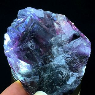 175gnatural Purple Phantom Cube Blue Fluorite Mineral Specimen/inner Mongolia