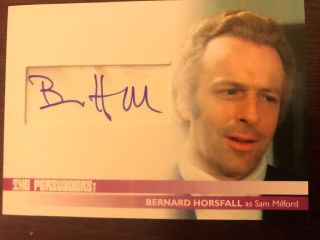 The Persuaders : Cut Autograph Card: Bernard Horsfall As Sam Milford Bh7