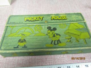 Vintage Walt Disney Mickey Mouse Dixon Pencil Box Dixon 2714