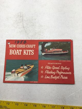 Ad Specs Chris Craft Boat Brochure 1958 19f Sports Express Meteor Comet Runabout