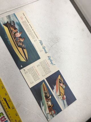 AD SPECS CHRIS CRAFT BOAT Brochure 1958 19f SPORTS EXPRESS METEOR COMET RUNABOUT 4