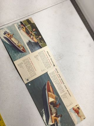 AD SPECS CHRIS CRAFT BOAT Brochure 1958 19f SPORTS EXPRESS METEOR COMET RUNABOUT 5
