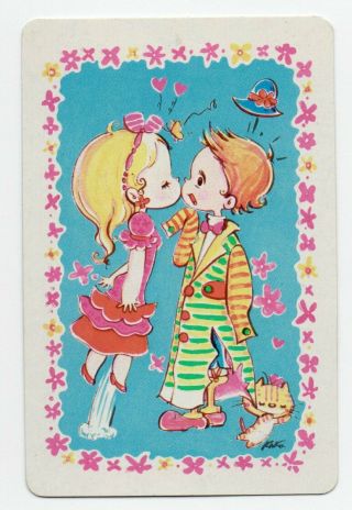 Playing Cards Swap Cards Girl Cute 1970 