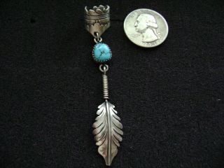 Vintage Navajo Sterling Silver And Turquoise Ear Cuff - Julius Ahasteen