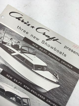 AD SPECS CHRIS CRAFT BOAT SHOWBOATS 1957 Plans Info EXPRESS CRUISERS SEMI SEDAN 2