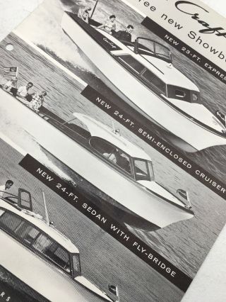 AD SPECS CHRIS CRAFT BOAT SHOWBOATS 1957 Plans Info EXPRESS CRUISERS SEMI SEDAN 3