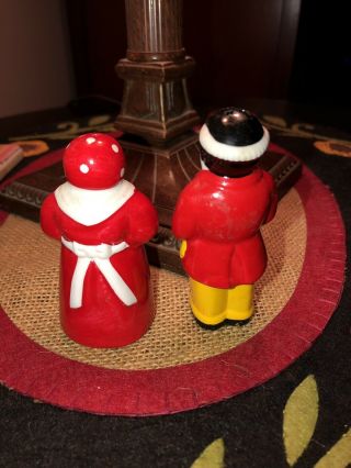 Vintage Aunt Jemima Salt And Pepper Shakers Small Antique 3