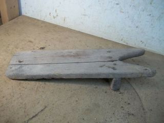Primitive Old Wood Boot Jack For Removing Cowboy Boots