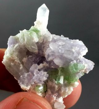 103 Carat TOURMALINE Crystal With Quartz Crystal @Afg 2
