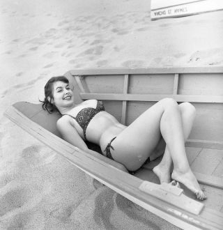 1960s Ron Vogel Negative,  Sexy Pin - Up Girl Janet Steele In Bikini,  T244028