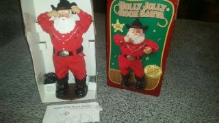 Holly Jolly Rock Santa Country Cowboy Dancing Alan Jackson Singing 1999 Box