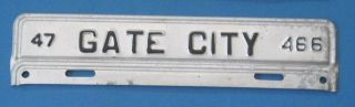 1947 Gate City License Plate From Virginia