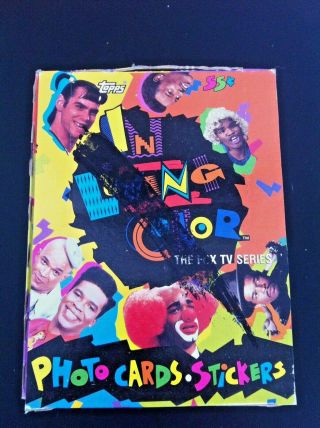 1992 In Living Color Full Box 36 Packs Photo Cards Stickers Topps