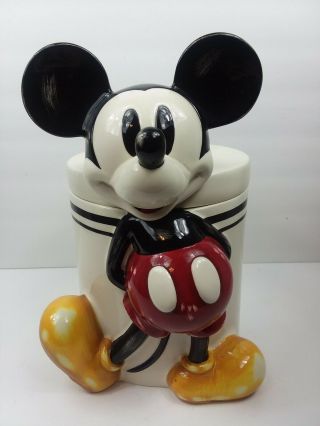 Rare Disney Mickey Mouse 3d Cookie Jar Coffee Jar Kitchen Decor Collectable