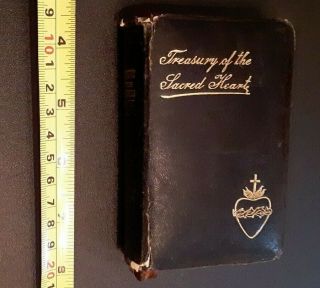 Treasury Of The Sacred Heart 1922 Czechoslovakia J.  Steinbrener Pocket Leather