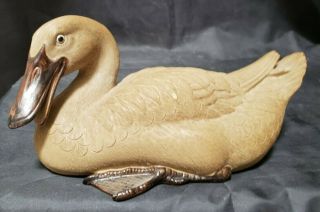Vintage Chinese Shiwan Ware / Mudman Large Duck Figurine