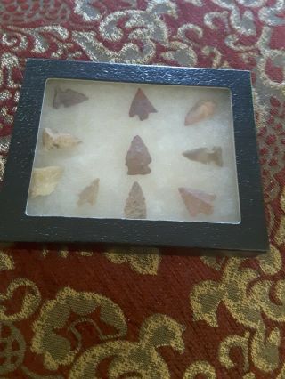 Group of 10 Birdpoint Arrowhead Indian Artifacts from East TN Case 2