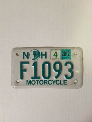 2012 Hampshire " Old Man Of The Mountain " Motorcycle License Plate (f1093)