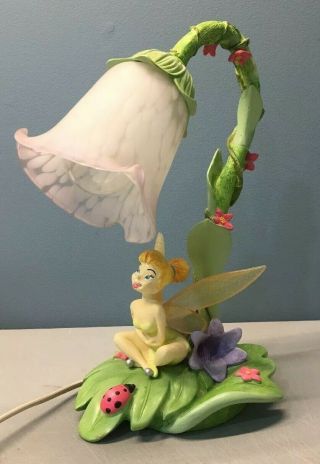 Disney Tinkerbell Peter Pan Desk Table Lamp Tulip Vine Lady Bug By Hampton Bay