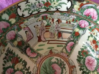 Vintage Hand - Painted Large 10 " Chinese Bowl