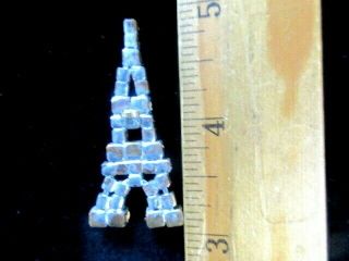 Czech Vintage Style Glass Rhinestone Gorgeous Button Crystal Eiffel Tower 2