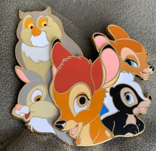 Disney Pin Wdi Character Cluster Bambi Thumper Flower Owl Le250