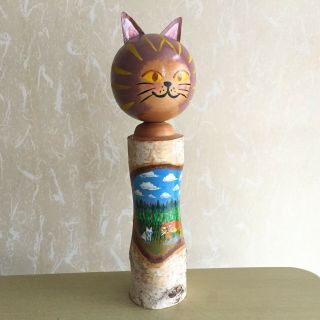 Top recommended 26.  4cm Cat Kokeshi Studio ShuzSaya Japan No.  23 4