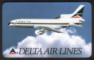 Delta Air Lines Vintage Wallet Pocket Calendar 1989
