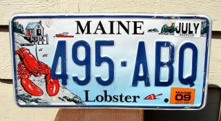 Maine Red Lobster License Plate (3,  Plates) 95abq