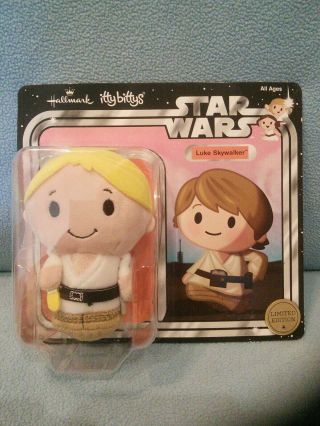Disney Star Wars Luke Skywalker Hallmark Itty Bittys Plush Doll Lmted Edition