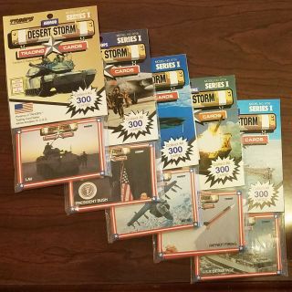 Troops Armor Desert Storm Trading Cards Series I (set Of 5; Model 8701 - 8705)