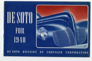1940 Desoto Car Brochure