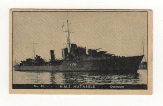 W.  C.  Douglass - Latest British Warships Hms Matabelle,  Destroyer