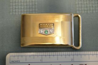 Martin Marietta Co.  Award 12kgf Gold Belt Buckle With Diamonds & Emerald?