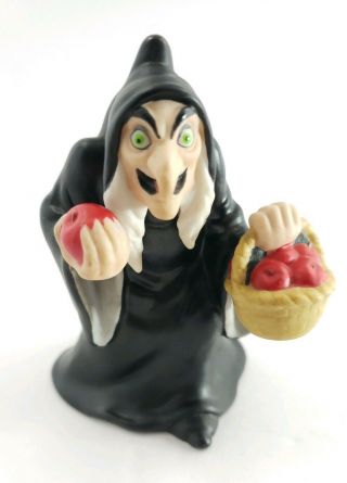 Disney Store Snow White 7 Dwarfs Evil Queen Hag Villain Porcelain Figurine