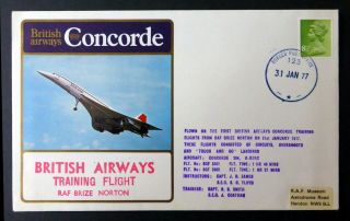 Gb 1977 Concorde Ba Training Flight Raf Brize Norton Bp606