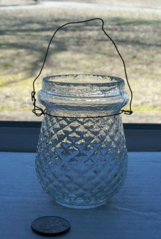 Art Glass Victorian Christmas Candle Holder (still Has Wire Holder)