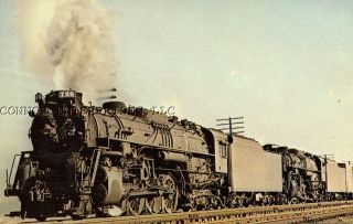 Nickel Plate Rr Steam Engine 758&754 Pc,  Unposted 1003