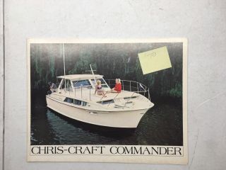 Specs Chris Craft Boat Brochure 1970 Commander Cruisers Sedan Bridge 28page Clr