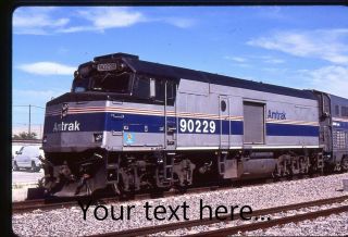 F394 Orig.  Slide Amtrak F40 Baggage Car 90929 Fort Worth,  Tx 7 - 5 - 05