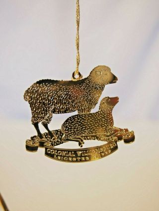 Gold Plated Ornament 1998 Colonial Williamsburg Leicester Sheep