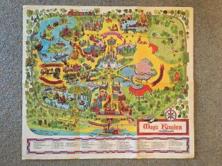 A Guide To The Magic Kingdom Of Walt Disney World - Park Map - 1970 
