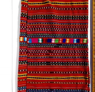 1973 Guatemala Uncut Huipil Backstrap Loom Textile Lake Atitlan Panajachel 49 