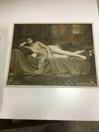 Early Mexican Nude Risque Pinup Pin Up 9 1/2 " By 11 3/4 " Photograph Of Woman